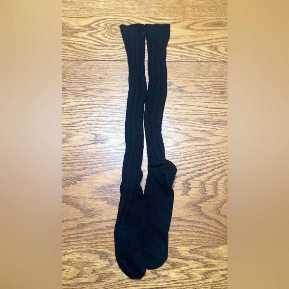 Elegant Black Knee-High Socks